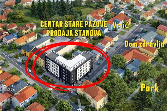 Centar Stare Pazove, troiposoban stan, novogradnja