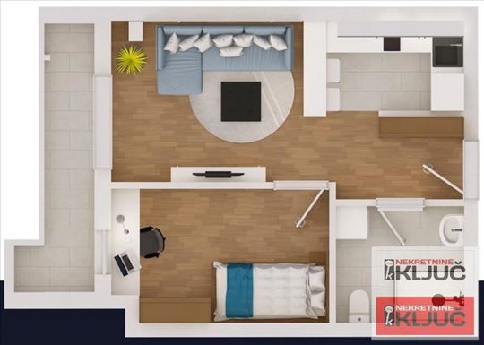 Klisa, 38m2, Dvosoban sa pdv