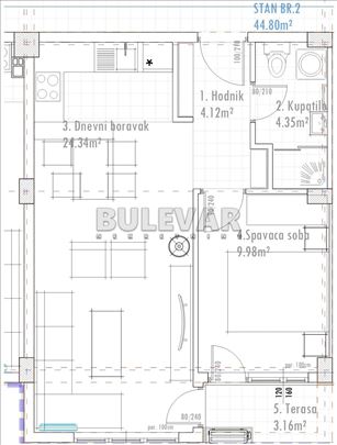 Novogradnja, direktna prodaja, Dubočica, 45m2