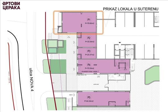 Poslovni prostor, Vrtovi Ceraka, 79,60m2