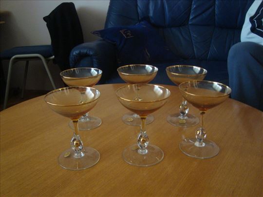 servis 6 čaša- kristal češki