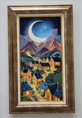 Ulje na platnu - Mesecevo selo