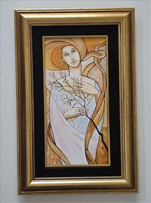 Ulje na platnu - Prolecna dama