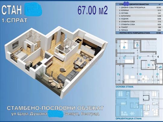 Zemun, Cara Dušana, u izgradnji