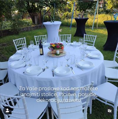 Iznajmljivanje stolova i stolica,barskih stolova