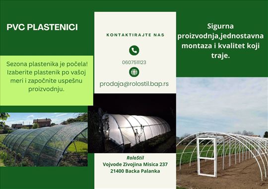 Plastenik 5,5x8 šaljemo brzom poštom