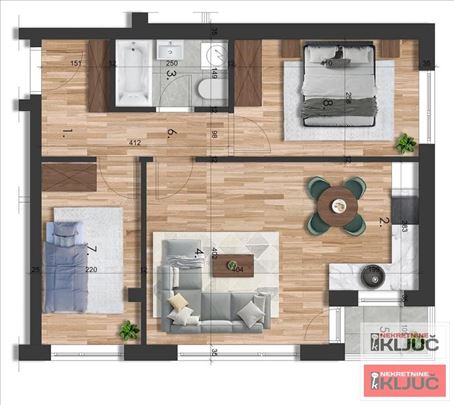 Telep, 55m2, Dvoiposoban sa pdv, Izgradnja