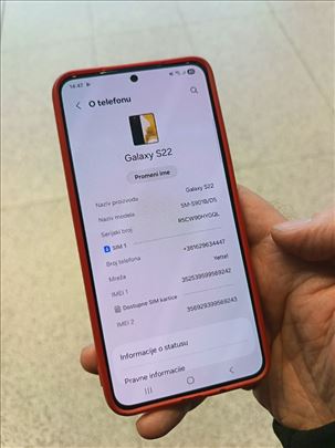 Samsung S22 8/128 dual, full pakovanje i slušalice