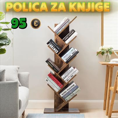 Drvena TREE samostojeća polica za knjige