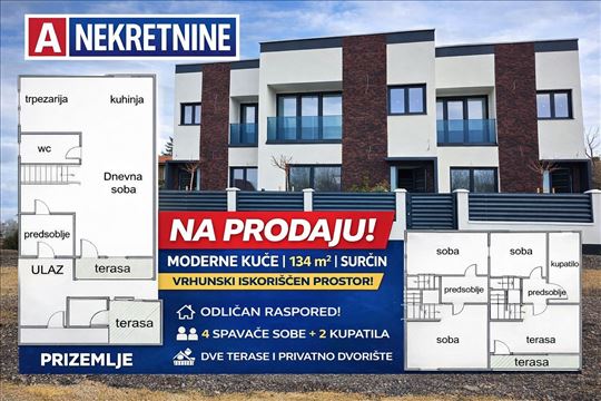 Porodični dom iz snova - 4.0-5.0 stan sa dvorištem