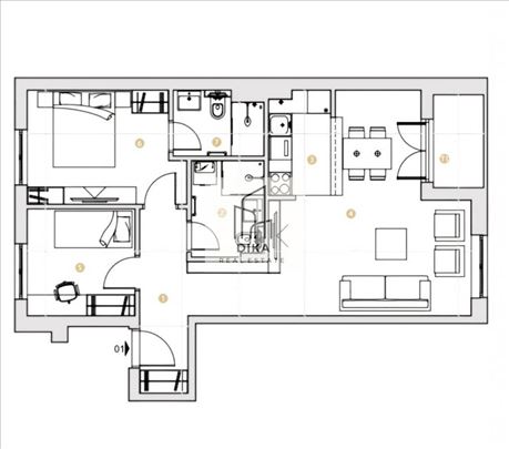Crveni krst - Novogradnja - 3.0 Diskretno-elegantn