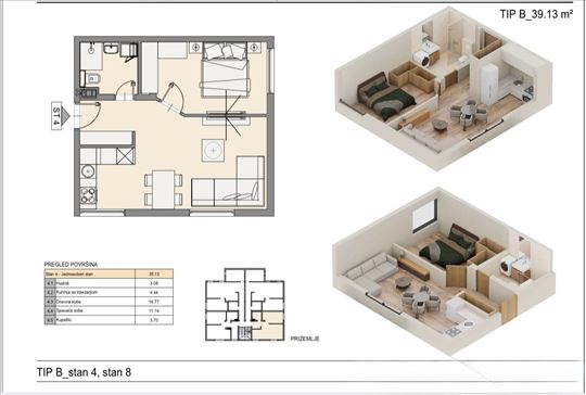 Cvetanova ćuprija, Zvezdara, novo, PDV, uknjiženo