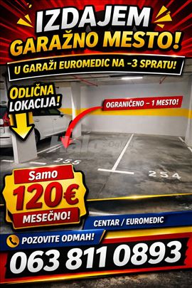  Izdaje se garažno mesto u Dragoslava Srejovića 2b