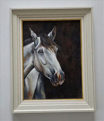 Ulje na platnu - Konj Orion, prelepa slika!