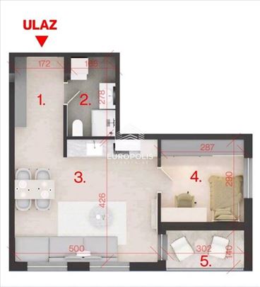 1.5 stan, kvalitetna novogradnja