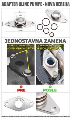 Adapter gumica uljne pumpe za Opel Insignia Zafira