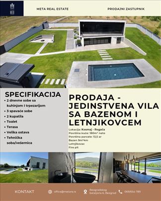 Ekskluzivna vila sa bazenom i letnjikovcem 