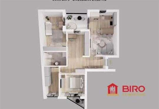 Nov četvorosoban stan 85 m2, Lekino Brdo