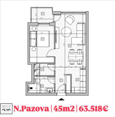 Bez provizije! Stan u izgradnji! 45m2