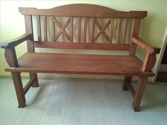 unikatna drvena klupa za kuću terasu itd - masivna