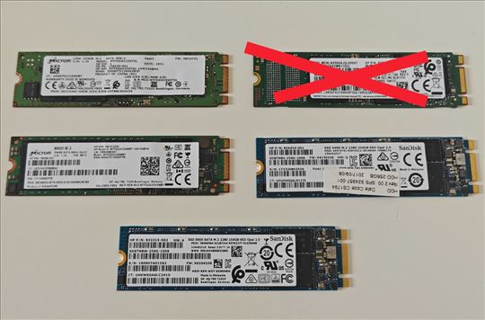 256GB SSD M2 SATA NGFF 2280 Micron/SanDisk