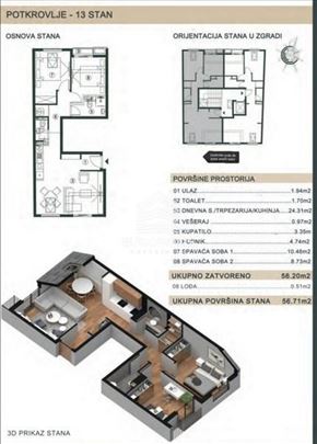 Stan u novogradnji u izgradnji kod Hipodroma ID#92