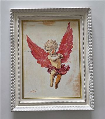 Ulje na platnu - Andjelcic, prelepa slika!