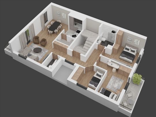 Nov četvorosoban stan 87m2-Sajlovo-parking