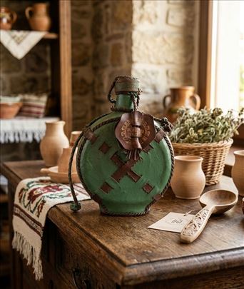 Stara čutura obložena kožom