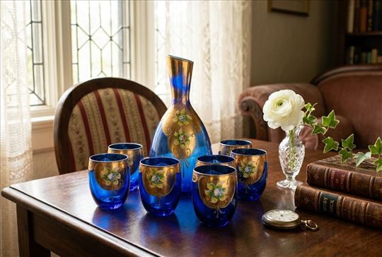 Bohemija pozlacen set