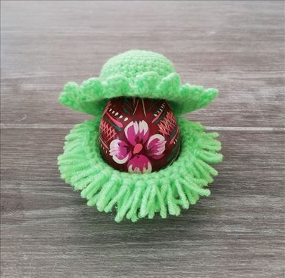 Heklana korpica za jaja sa poklopcem, ručni rad