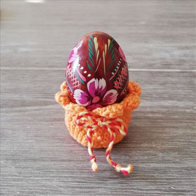 Narandžasta heklana korpica za uskršnja jaja (2)