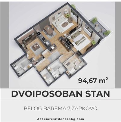 Lux novogradnja Žarkovo centar+PDV
