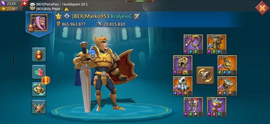 Prodajem acc lords mobile 