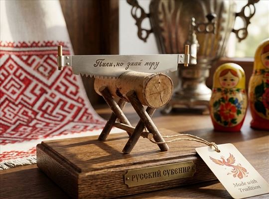 Suvenir iz Rusije - drvo i testera
