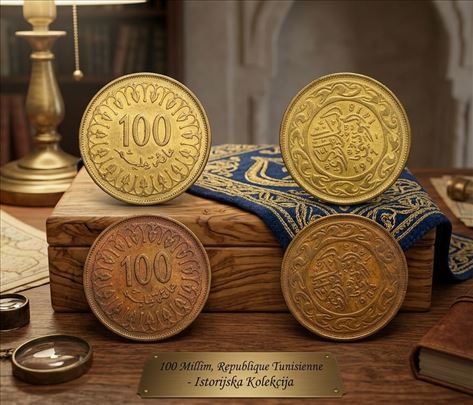 Tunis 100 Millimes 2 komada