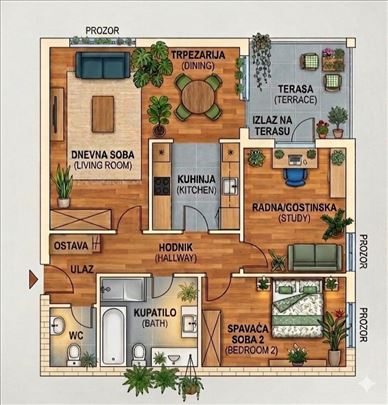 Na odličnoj lokaciji - dvoiposoban stan