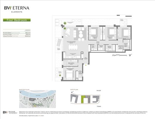 Beograd na vodi - Eterna - 190m2 - sa garažnim mes