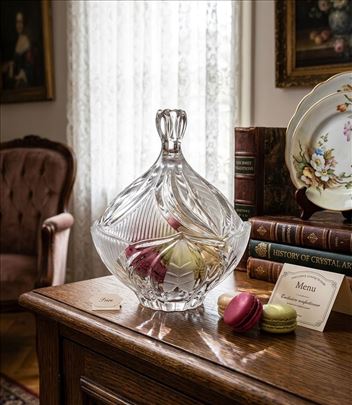 Kristalna bombonjera rucni rad