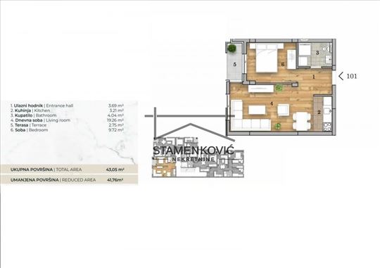 Liman V-Nov dvosoban stan ID#7040
