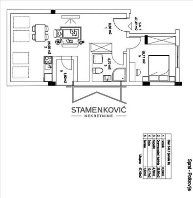 Nov dvosoban stan na Salajci ID#7114