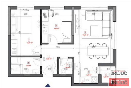 Sremska Kamenica, 57m2, Trosoban sa pdv, Izgradnja