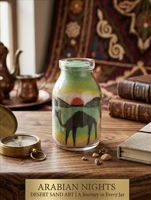 Suvenir iz Egipta - kamila u pesku u bocici