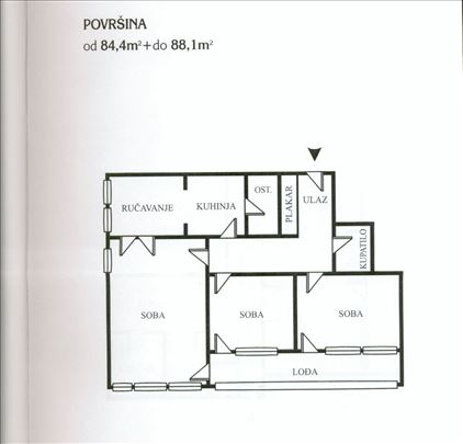 Blok 45,J.Gagarina,2.5/3.5,85m2,lođa,5/11,J-Z