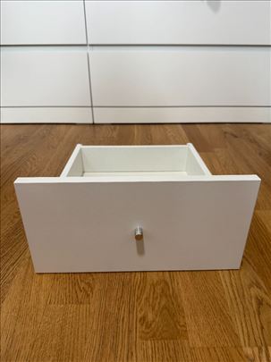 Ikea KALLAX Umetak s 2 fioke, bela boja