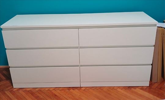 Ikea Malm komoda sa 6 fioka