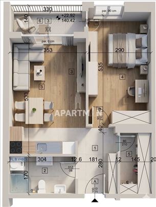 Lux novogradnja, pametna zgrada, dvosoban, 48.33m2