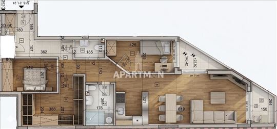 Lux novogradnja, pametna zgrada, dvosoban, 75.57m2