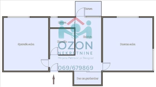 Uknjižen, renoviran, adaptibilan u 2,5 