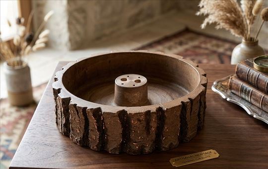 Dekorativna posuda uradjena kao panj